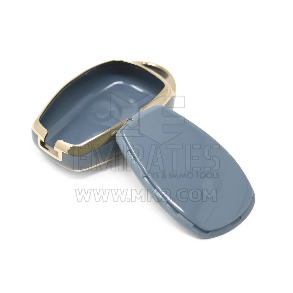 New Aftermarket Nano High Quality Cover For Renault Remote Key 2 Buttons Gray Color RN-D11J2 | Emirates Keys