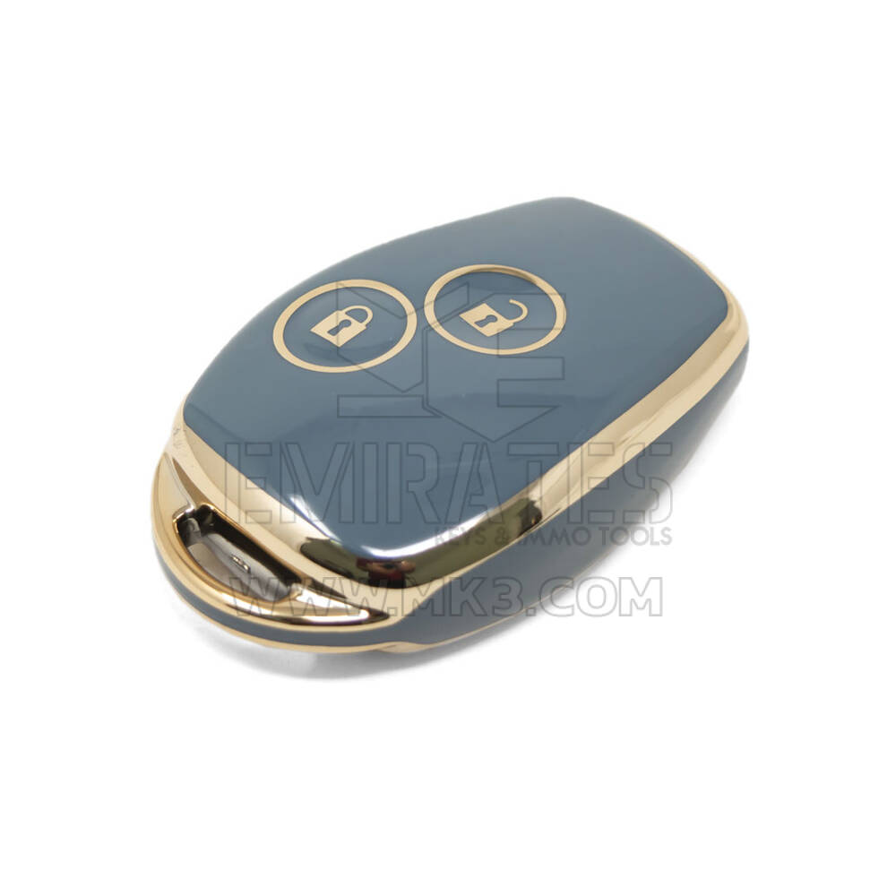 Nueva cubierta Nano de alta calidad del mercado de accesorios para llave remota Renault 2 botones Color gris RN-D11J2 | Cayos de los Emiratos