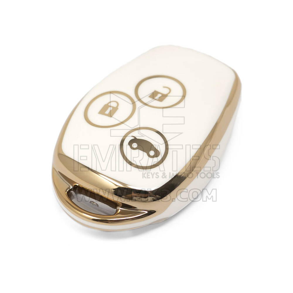 Nueva cubierta Nano de alta calidad del mercado de accesorios para llave remota Renault 3 botones Color blanco RN-D11J3 | Cayos de los Emiratos