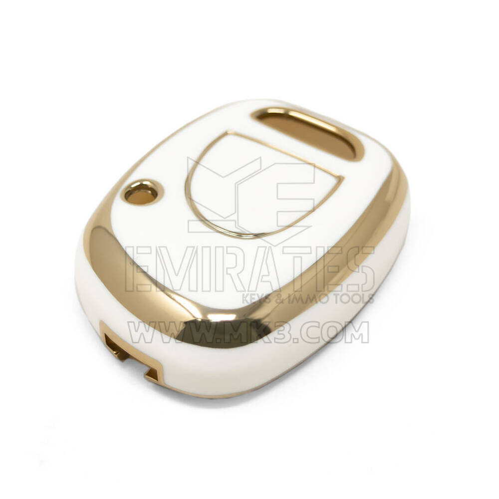 Nueva cubierta Nano de alta calidad del mercado de accesorios para llave remota Renault 1 botón Color blanco RN-E11J | Cayos de los Emiratos