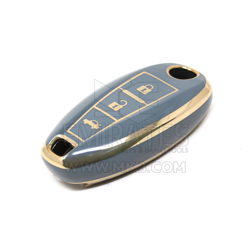 Nueva cubierta Nano de alta calidad del mercado de accesorios para llave remota Suzuki 3 botones Color gris SZK-A11J3B | Cayos de los Emiratos