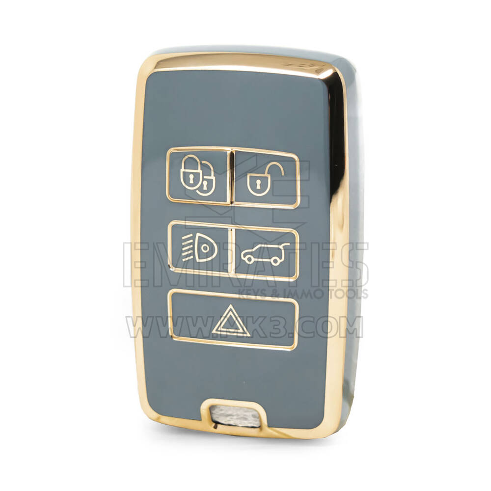 Nano High Quality Cover For Land Rover Remote Key 5 Buttons Gray Color LC-B11J