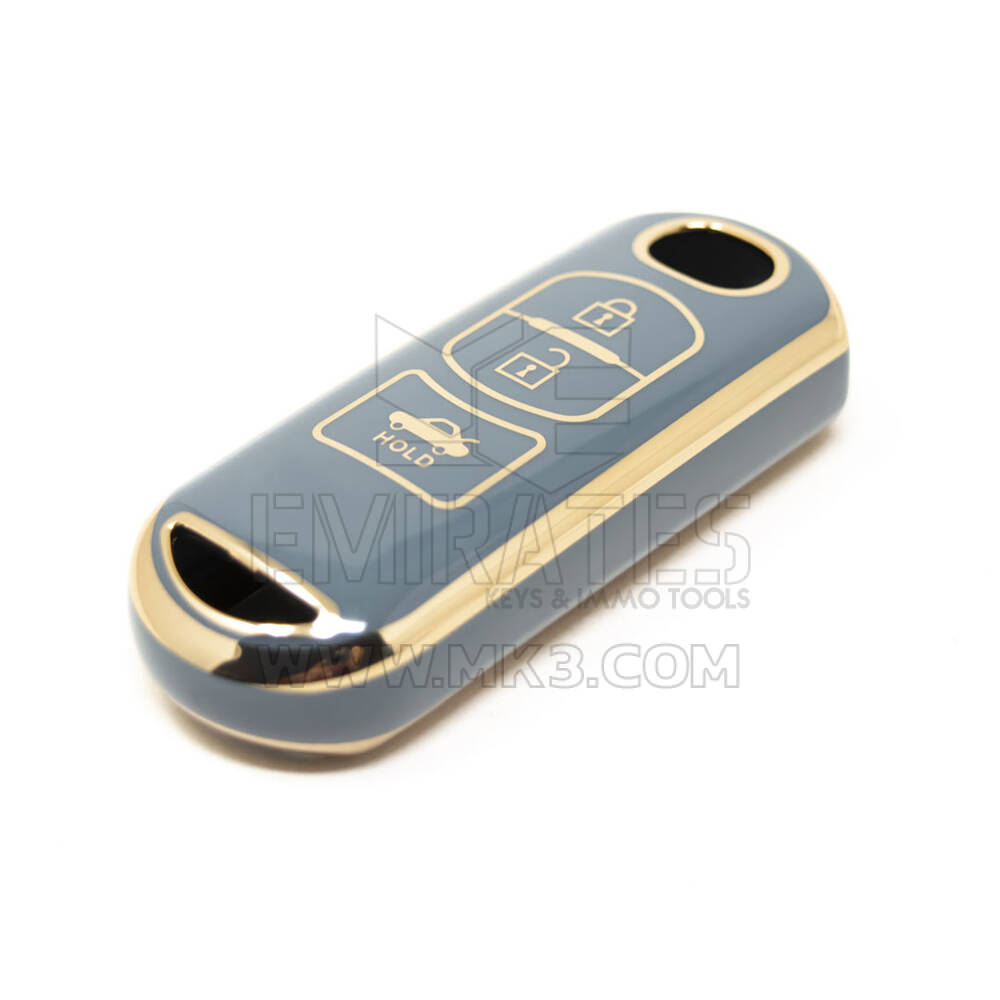 Nueva cubierta Nano de alta calidad del mercado de accesorios para llave remota Mazda 3 botones Color gris MZD-A11J3 | Cayos de los Emiratos