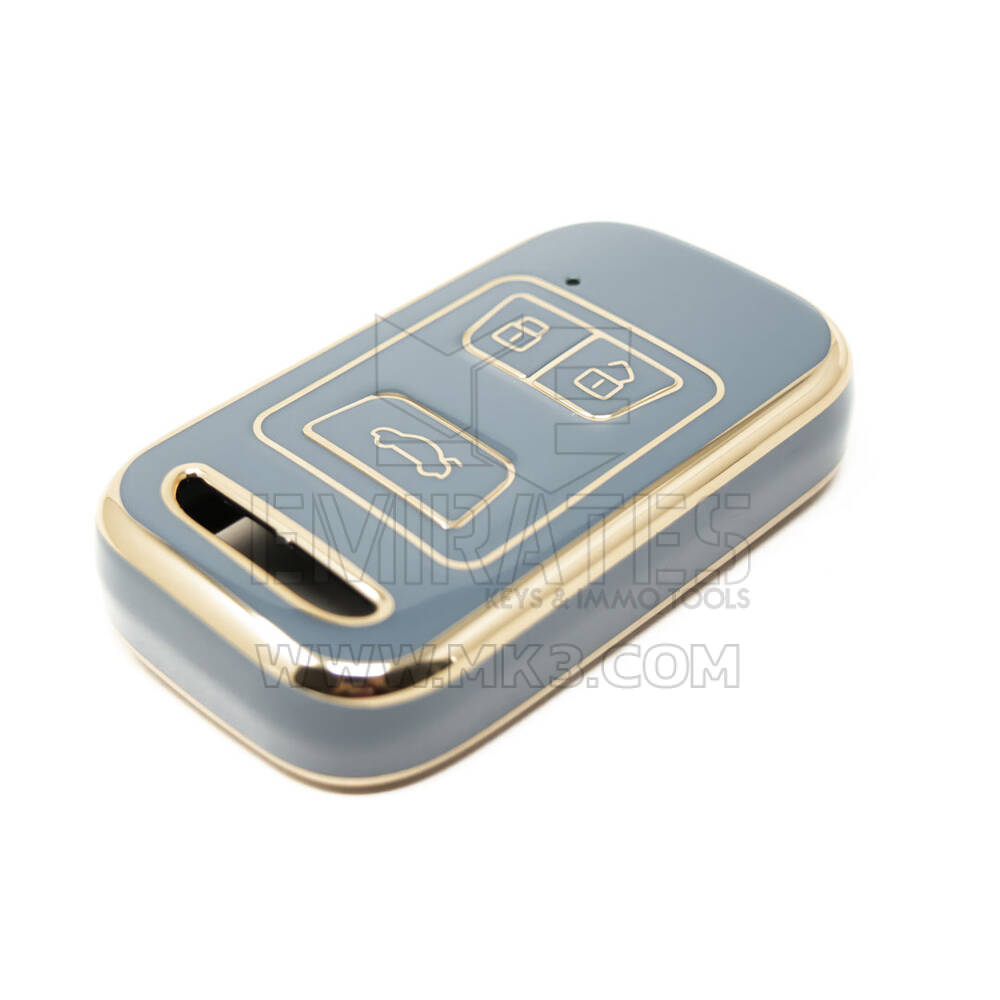 Nueva cubierta Nano de alta calidad del mercado de accesorios para llave remota Chery 3 botones Color gris CR-A11J | Cayos de los Emiratos