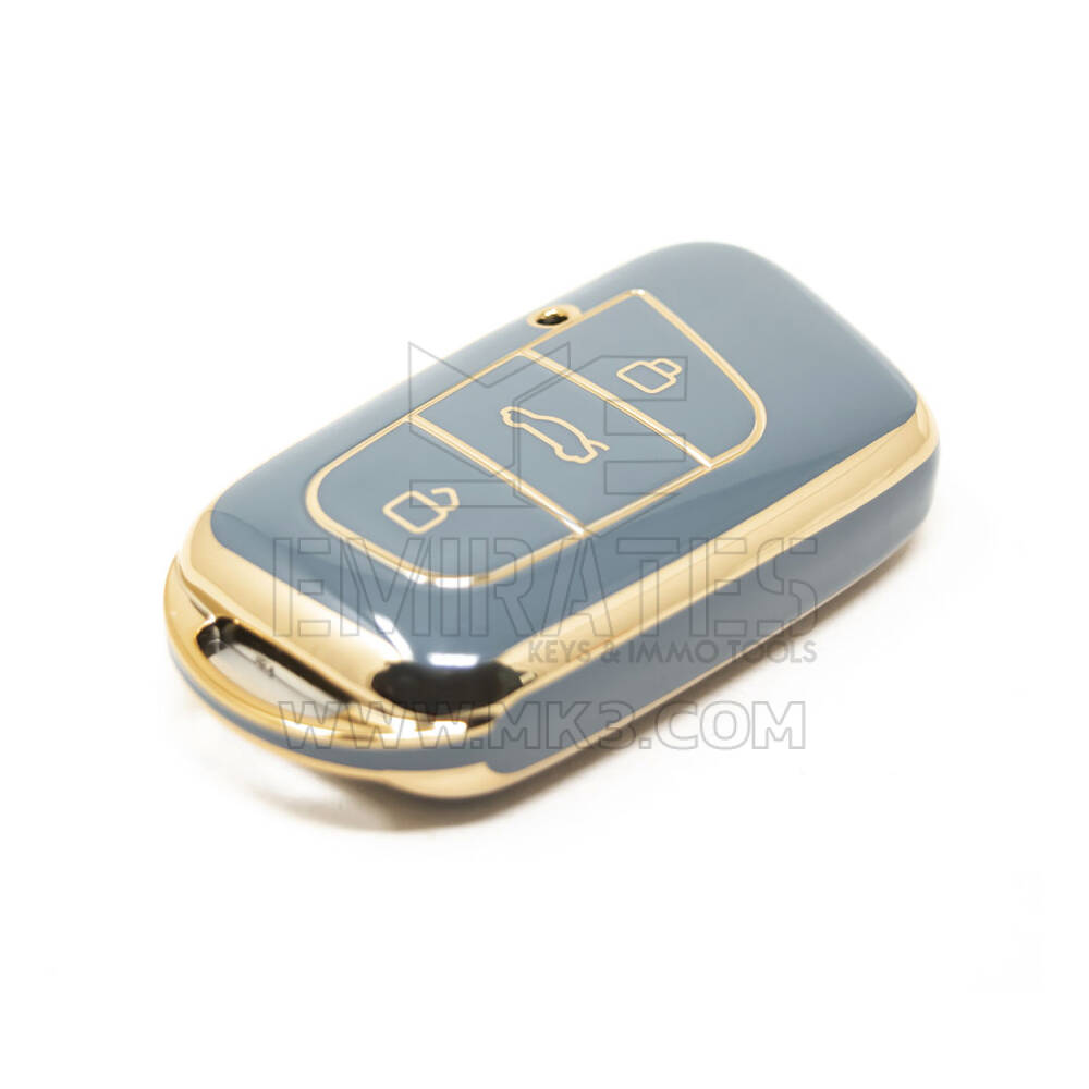 Новый высококачественный чехол Nano Aftermarket для удаленного ключа Chery с 3 кнопками серого цвета CR-B11J | Ключи Эмирейтс