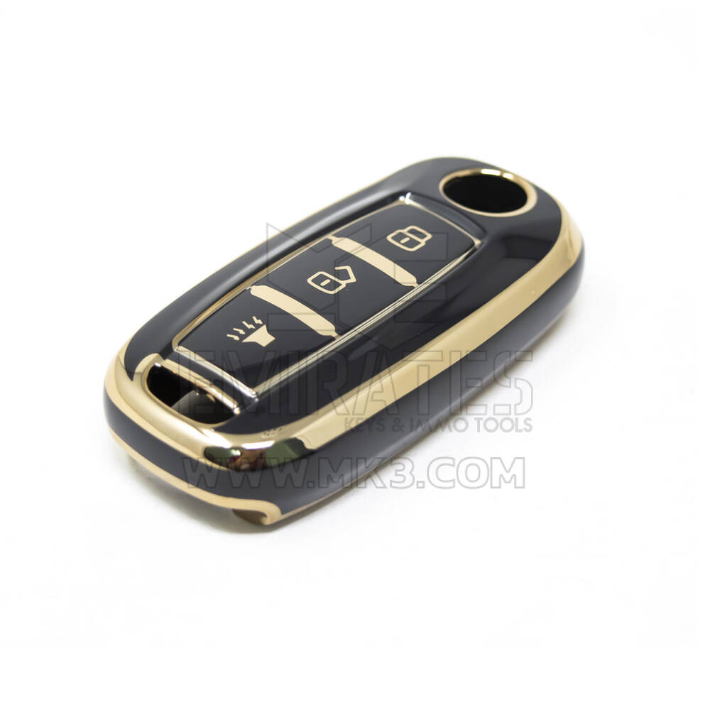 Novo aftermarket nano capa de alta qualidade para chave remota venucia 3 botões cor preta VNC-A11J | Chaves dos Emirados