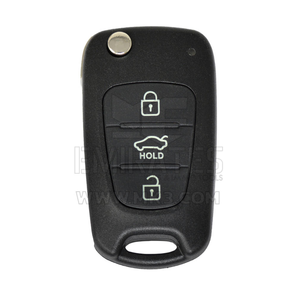 Hyundai Flip Remote Key Shell 3 botones TOY48 Blade Tipo sedán