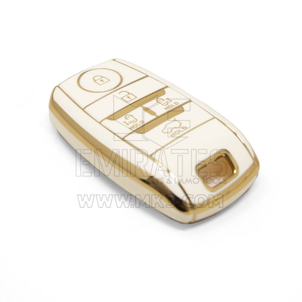 Nouvelle couverture Nano de haute qualité pour clé télécommande Kia, 5 boutons, couleur blanche, KIA-D11J5 | Clés des Émirats