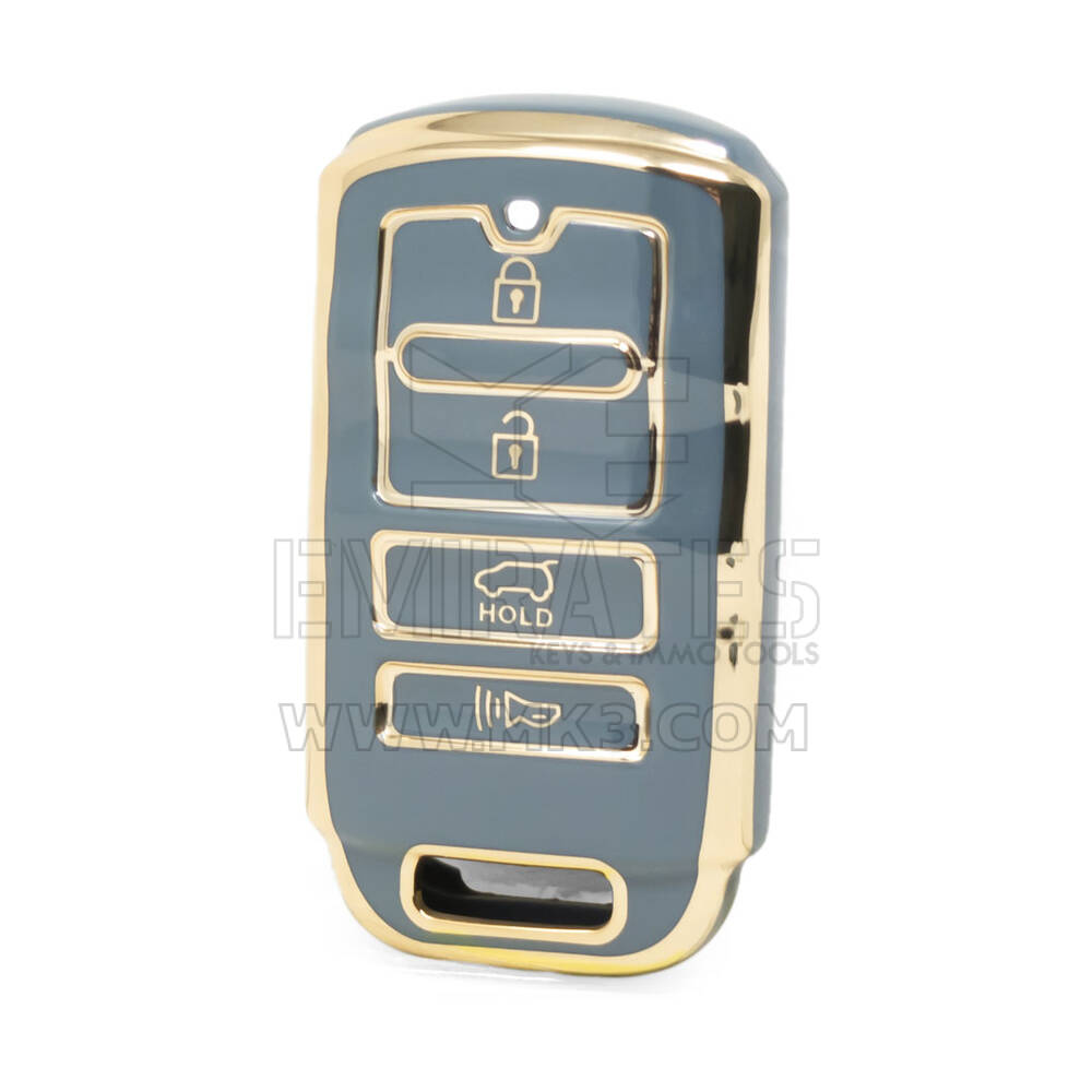 Kia Uzaktan Anahtar için Nano Yüksek Kaliteli Kapak 4 Düğme Gri Renk KIA-M11J4A