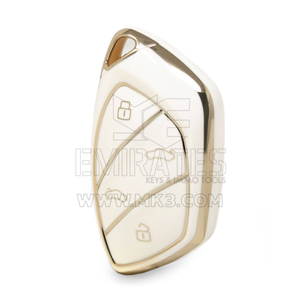 Nano – couvercle de haute qualité pour clé télécommande Roewe, 4 boutons, couleur blanche, RW-D11J