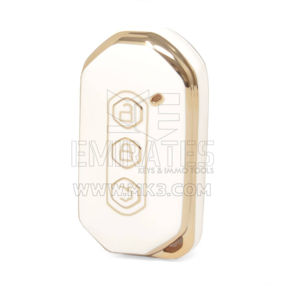 Capa Nano de alta qualidade para chave remota inteligente Wuling 3 botões cor branca WL-B11J