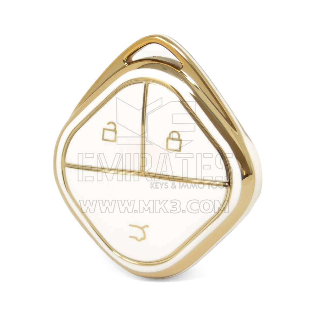 Nano capa de alta qualidade para chave remota inteligente wuling 3 botões cor branca WL-E11J