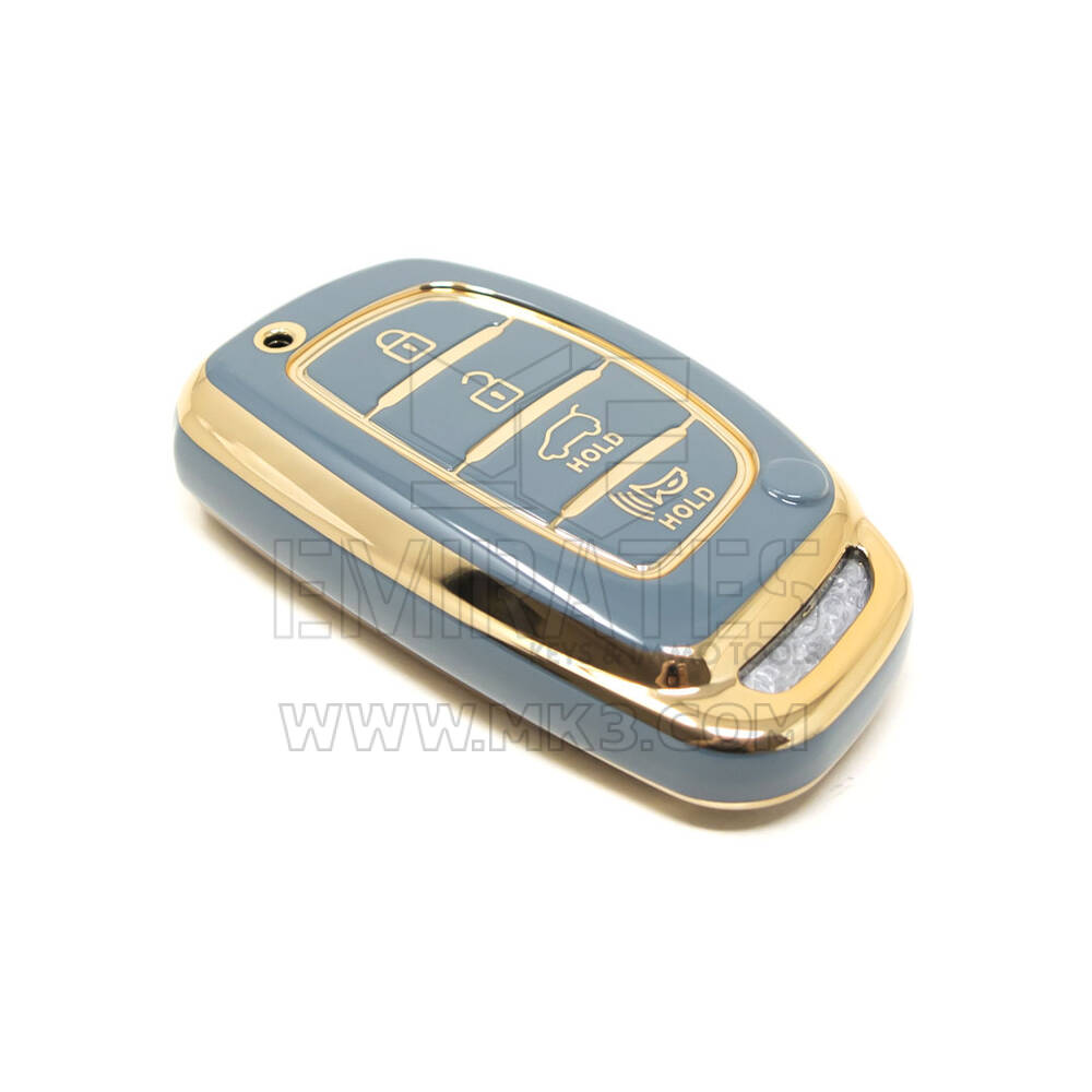 Nouvelle couverture Nano de haute qualité pour clé télécommande intelligente Hyundai Tucson, 4 boutons, couleur grise, HY-A11J4A | Clés des Émirats