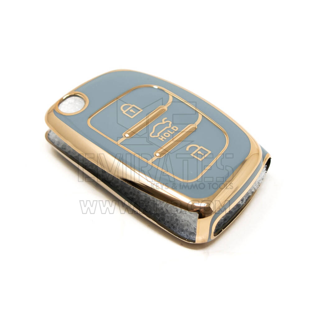 Couverture Nano de haute qualité pour clé télécommande Hyundai Sonata, 3 boutons, couleur grise, nouveau, HY-B11J3B | Clés des Émirats