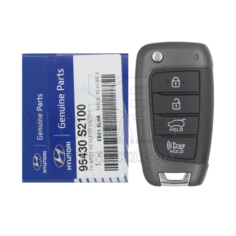 New Hyundai Santa Fe 2019 Genuine / OEM Flip Remote Key 4 Buttons 433MHz OEM Part Number: 95430-S2100 | Emirates Keys