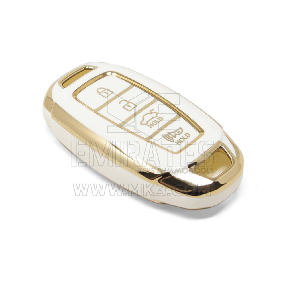 Couverture Nano de haute qualité pour clé télécommande Hyundai, 4 boutons, couleur blanche, HY-D11J4A | Clés des Émirats