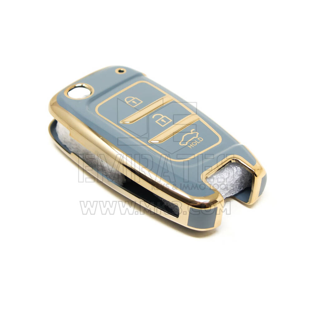 Couverture Nano de haute qualité pour clé télécommande Hyundai 2020, 3 boutons, couleur grise, nouveau marché secondaire, HY-E11J3 | Clés des Émirats