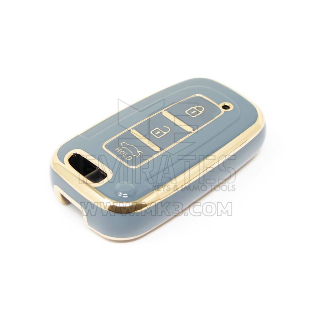Couverture Nano de haute qualité pour clé télécommande Hyundai Kia, 3 boutons, couleur grise, HY-G11J3 | Clés des Émirats