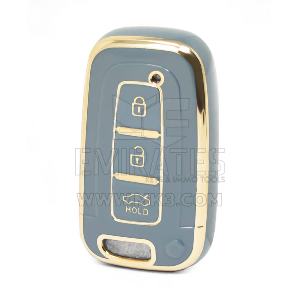 Nano – couvercle de haute qualité pour clé télécommande Hyundai Kia, 3 boutons, couleur grise, HY-G11J3
