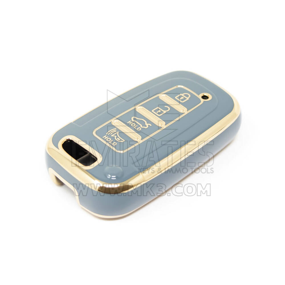 Couverture Nano de haute qualité pour clé télécommande Hyundai Kia, 3 + 1 boutons, couleur grise, HY-G11J4 | Clés des Émirats