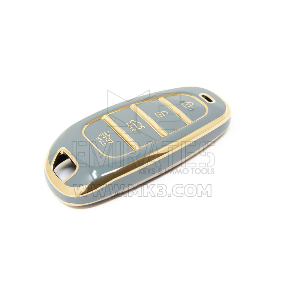 Couverture Nano de haute qualité pour clé télécommande Hyundai Sonata, 3 + 1 boutons, couleur grise, HY-H11J4A | Clés des Émirats