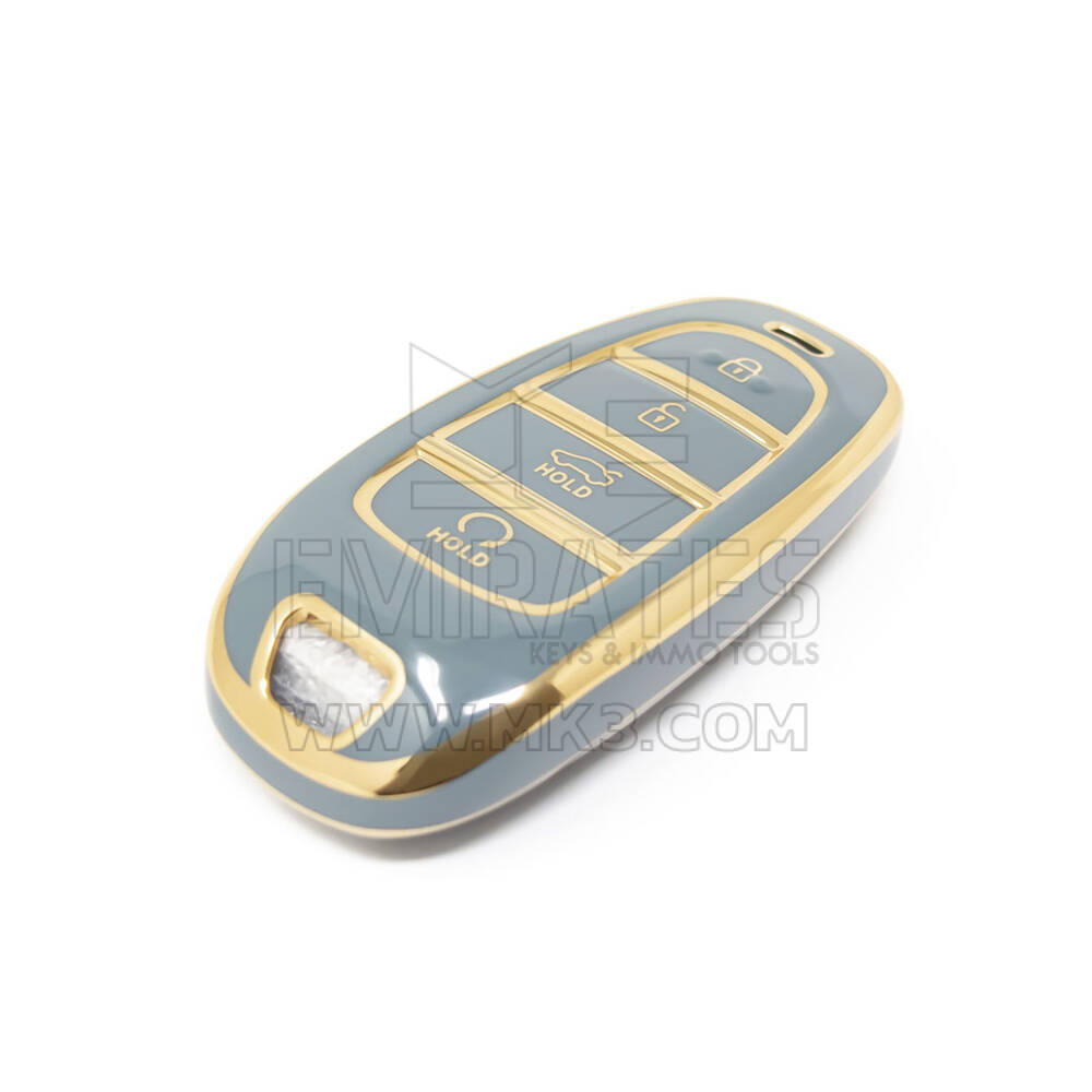 Nouvelle couverture Nano de haute qualité pour clé télécommande Hyundai Sonata, 4 boutons, couleur grise, HY-H11J4B | Clés des Émirats