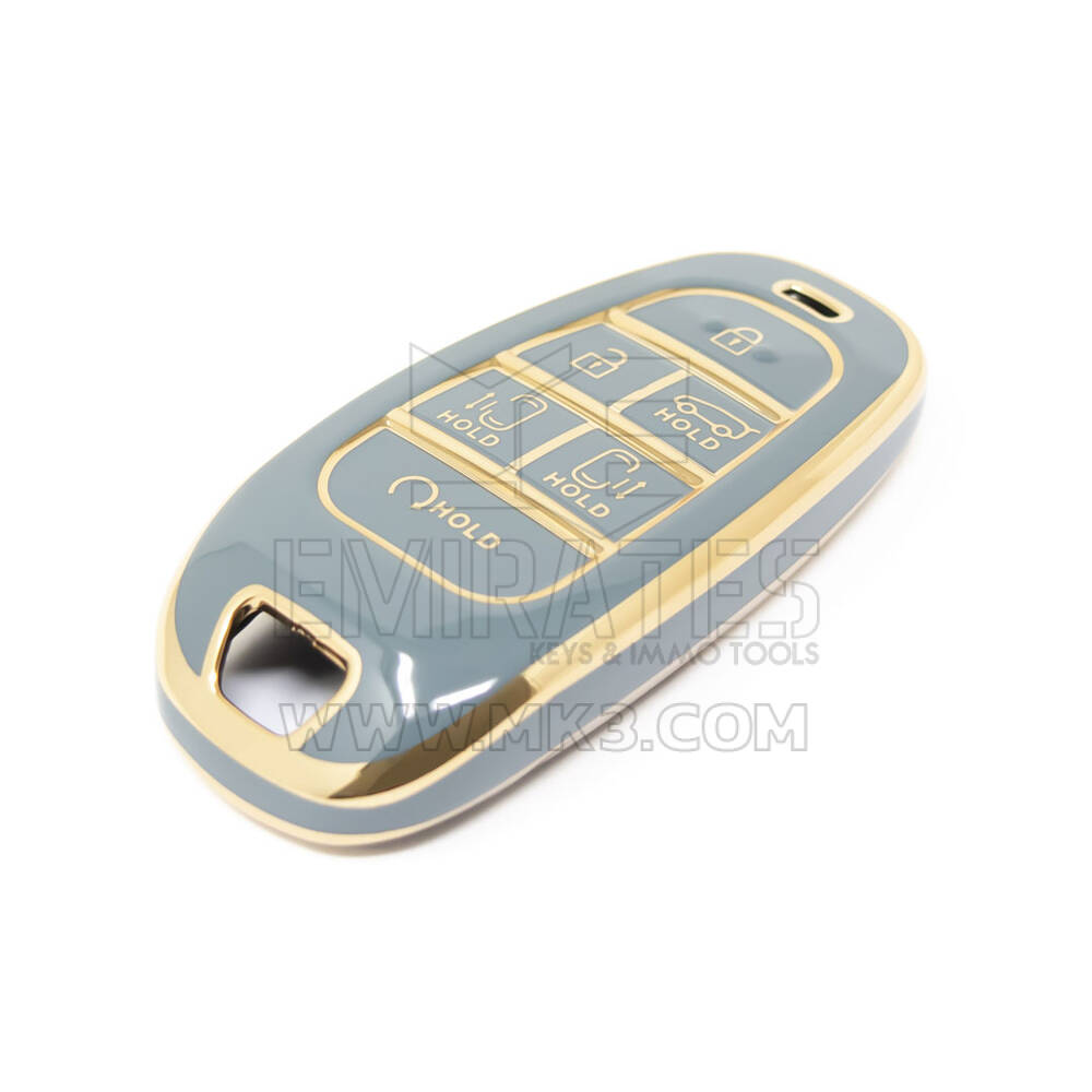 NNano – housse de haute qualité pour clé télécommande Hyundai, 6 boutons, couleur grise, HY-H11J6A | Clés des Émirats