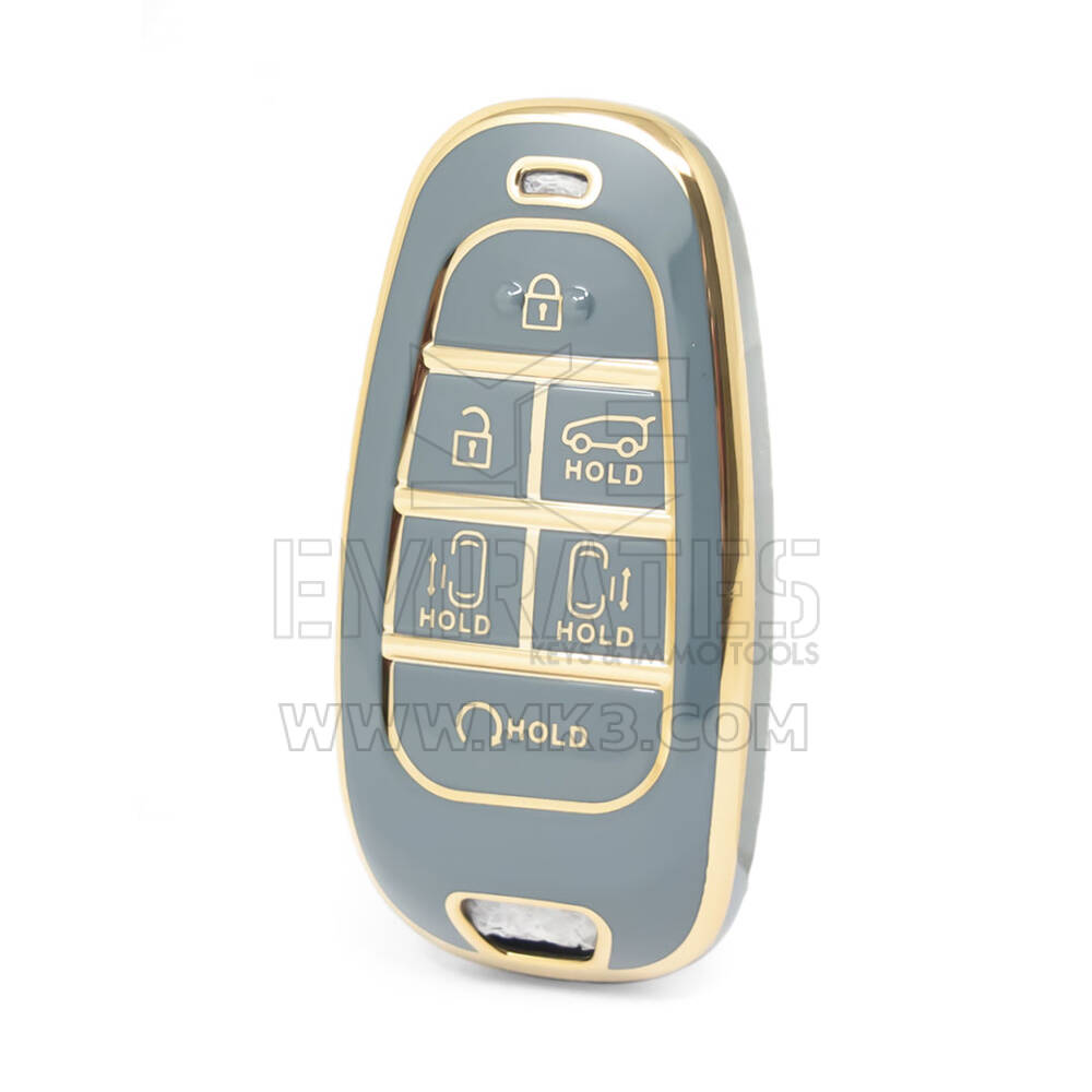Nano – couvercle de haute qualité pour clé télécommande Hyundai, 6 boutons, couleur grise, HY-H11J6A
