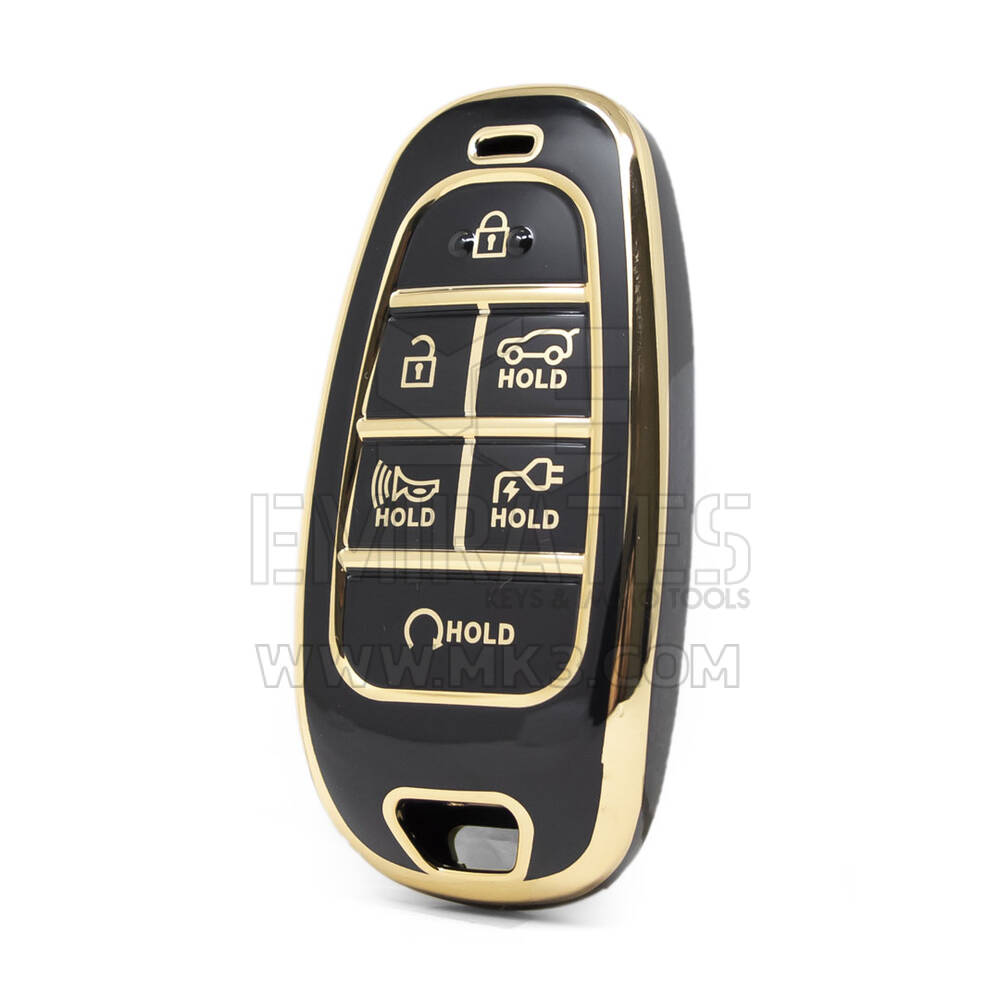 Nano – couvercle de haute qualité pour clé télécommande Hyundai, 6 boutons, couleur noire, HY-H11J6B