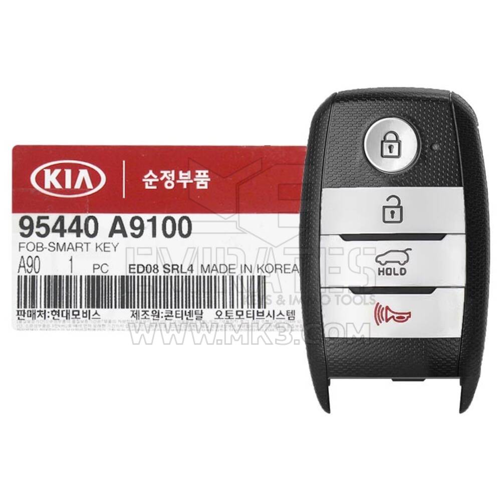 NOVO Kia Sedona 2015-2018 Genuine/OEM Smart Remote Key 4 Buttons 433MHz 95440-A9100 95440A9100, FCCID: SY5YPFGE04 | Chaves dos Emirados