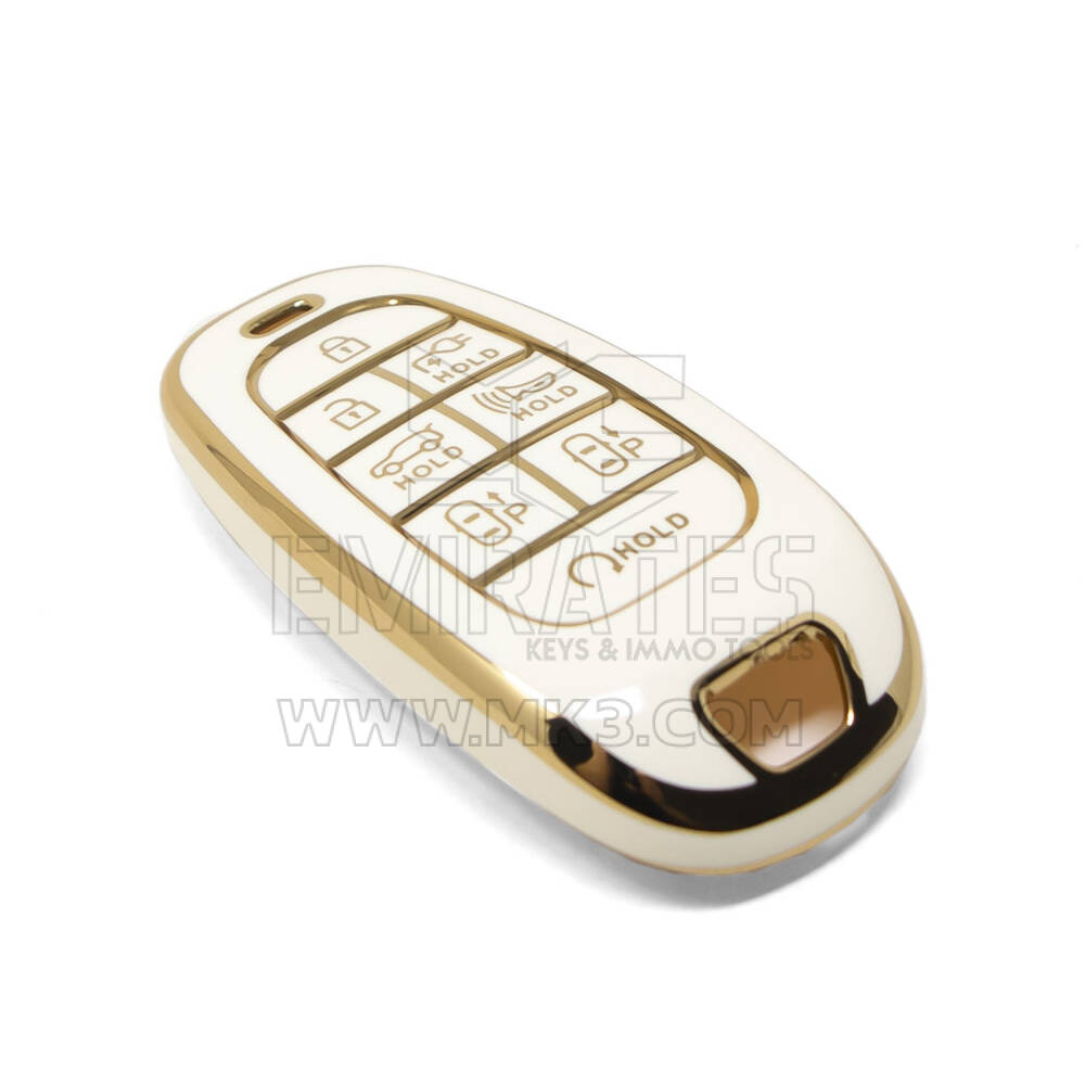 NNano – couvercle de haute qualité pour clé télécommande Hyundai, 8 boutons, couleur blanche, HY-H11J8 | Clés des Émirats