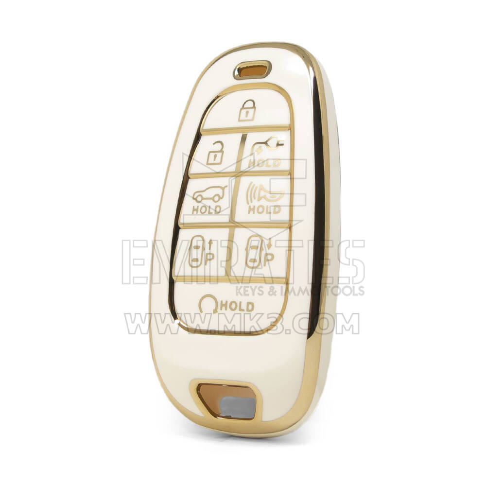 Nano – couvercle de haute qualité pour clé télécommande Hyundai, 8 boutons, couleur blanche, HY-H11J8
