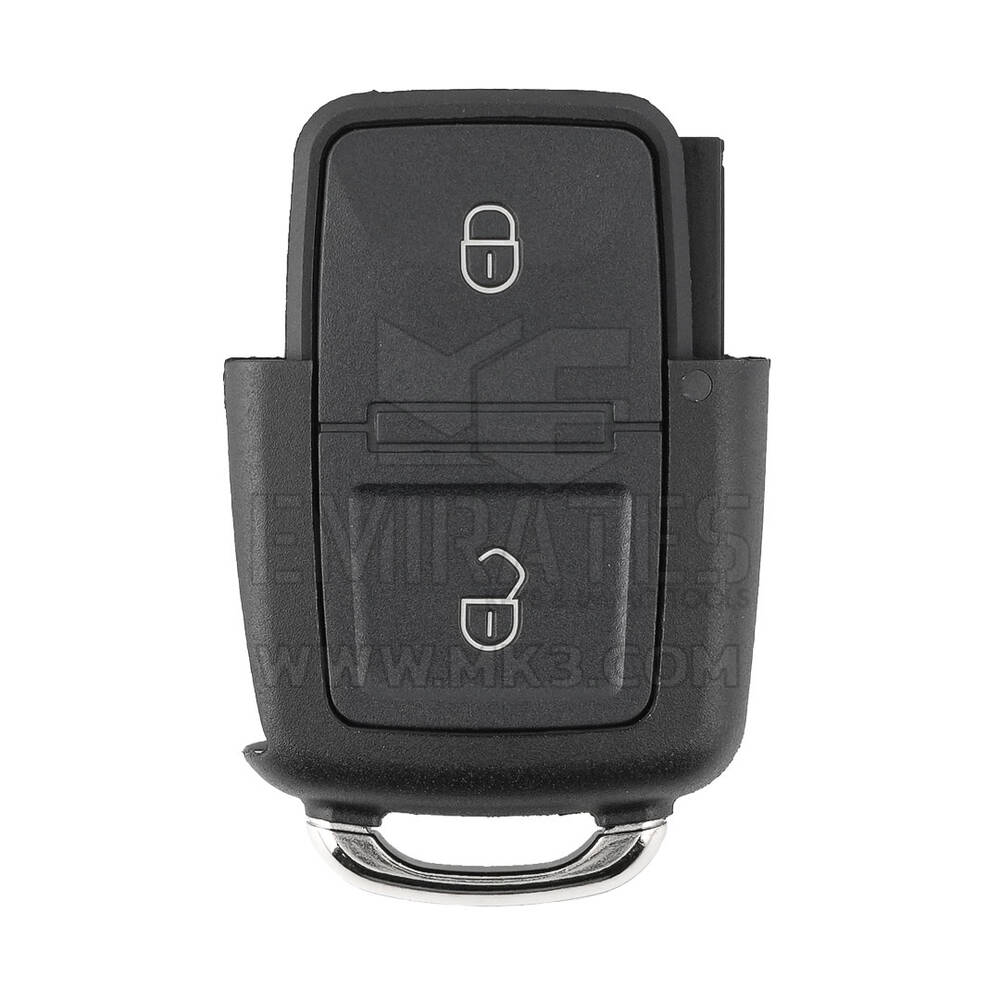 Capa de chave remota Volkswagen 2 botões com suporte de bateria sem cabeçote