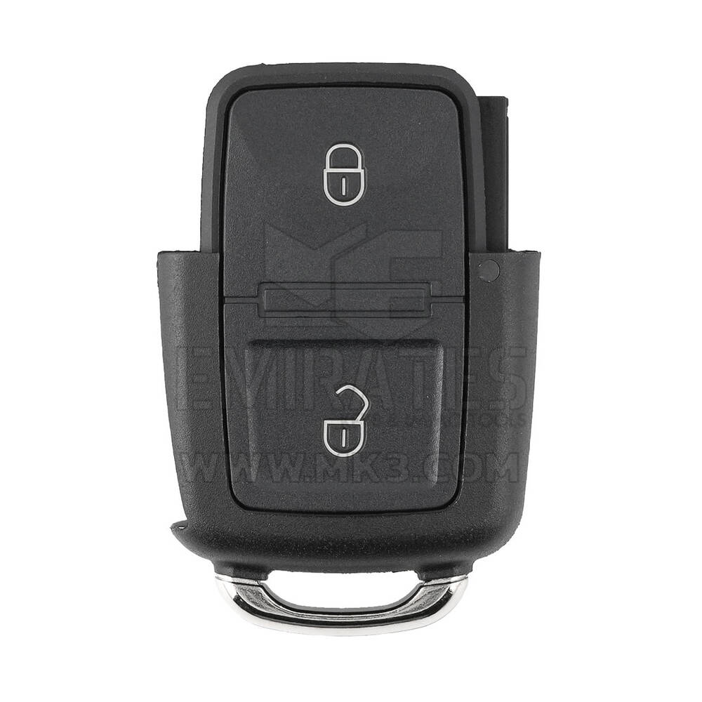 Coque de clé télécommande Volkswagen 2 boutons avec support de batterie sans connecteur