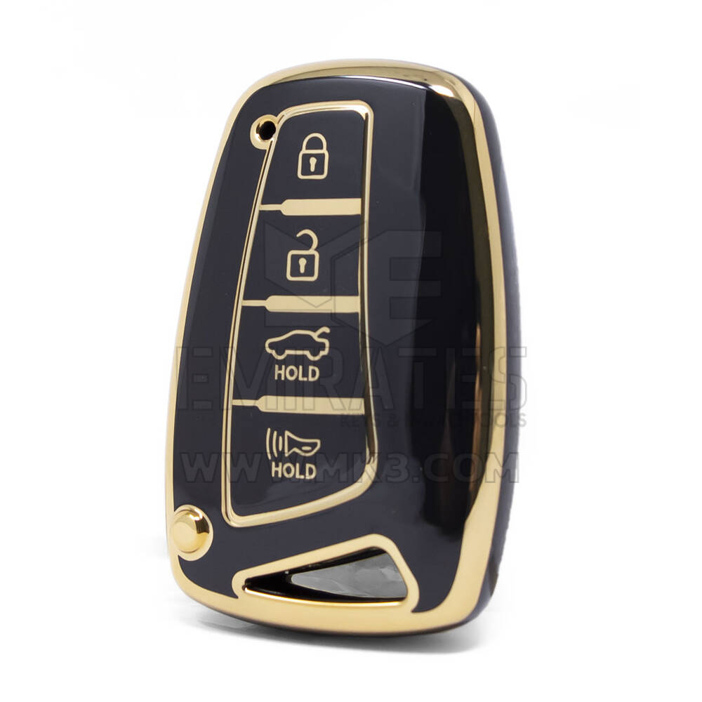 Nano – couvercle de haute qualité pour clé télécommande Hyundai, 4 boutons, couleur noire, HY-J11J