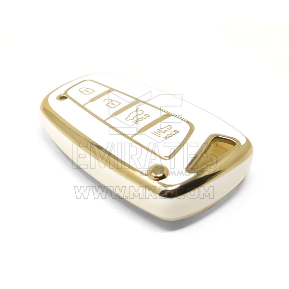 New Aftermarket Nano High Quality Cover For Hyundai Remote Key 4 Buttons White Color HY-J11J | Emirates Keys