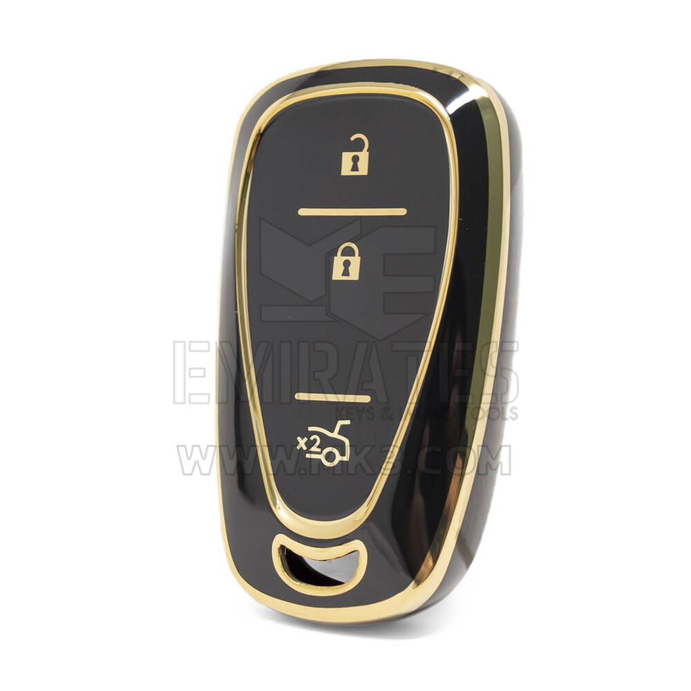 غطاء نانو عالي الجودة لمفتاح ريموت شيفروليه 3 ازرار لون اسود CRL-B11J3B