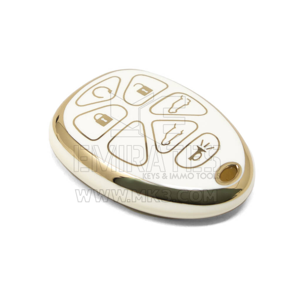 Nueva cubierta Nano de alta calidad del mercado de accesorios para llave remota Chevrolet 6 botones Color blanco CRL-F11J6 | Cayos de los Emiratos