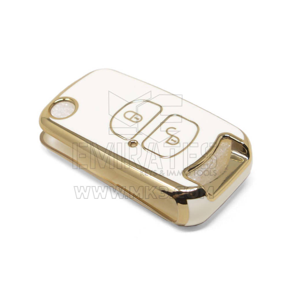 Novo aftermarket nano capa de alta qualidade para chave remota faw flip 2 botões cor branca FAW-A11J | Chaves dos Emirados