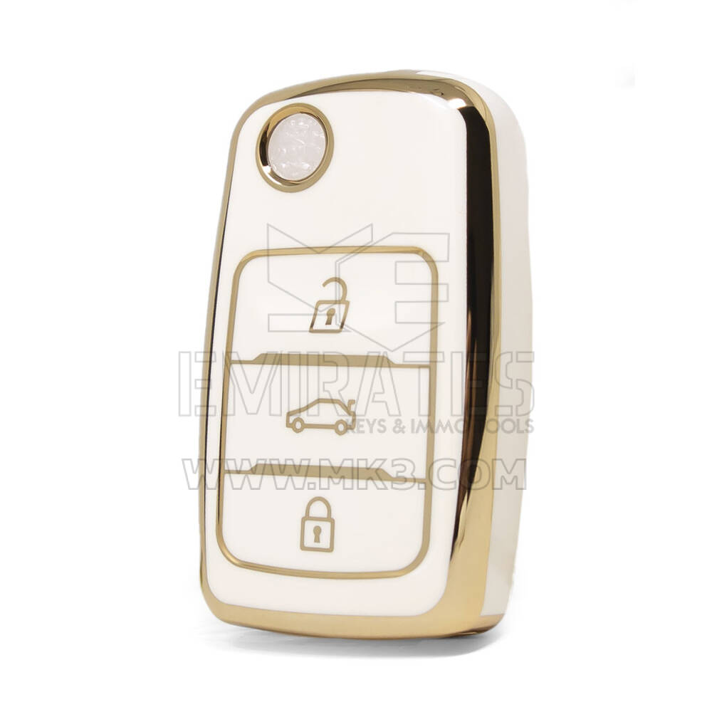 Capa nano de alta qualidade para chave remota changan flip 3 botões cor branca CA-B11J