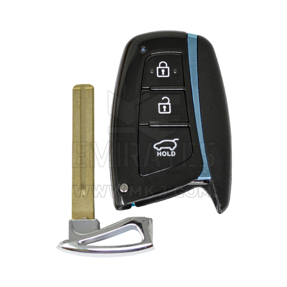 Nouvelle coque de clé intelligente Hyundai Santa Fe de rechange, 3 boutons, lame TOY48, haute qualité, prix bas, commandez maintenant | Clés des Émirats