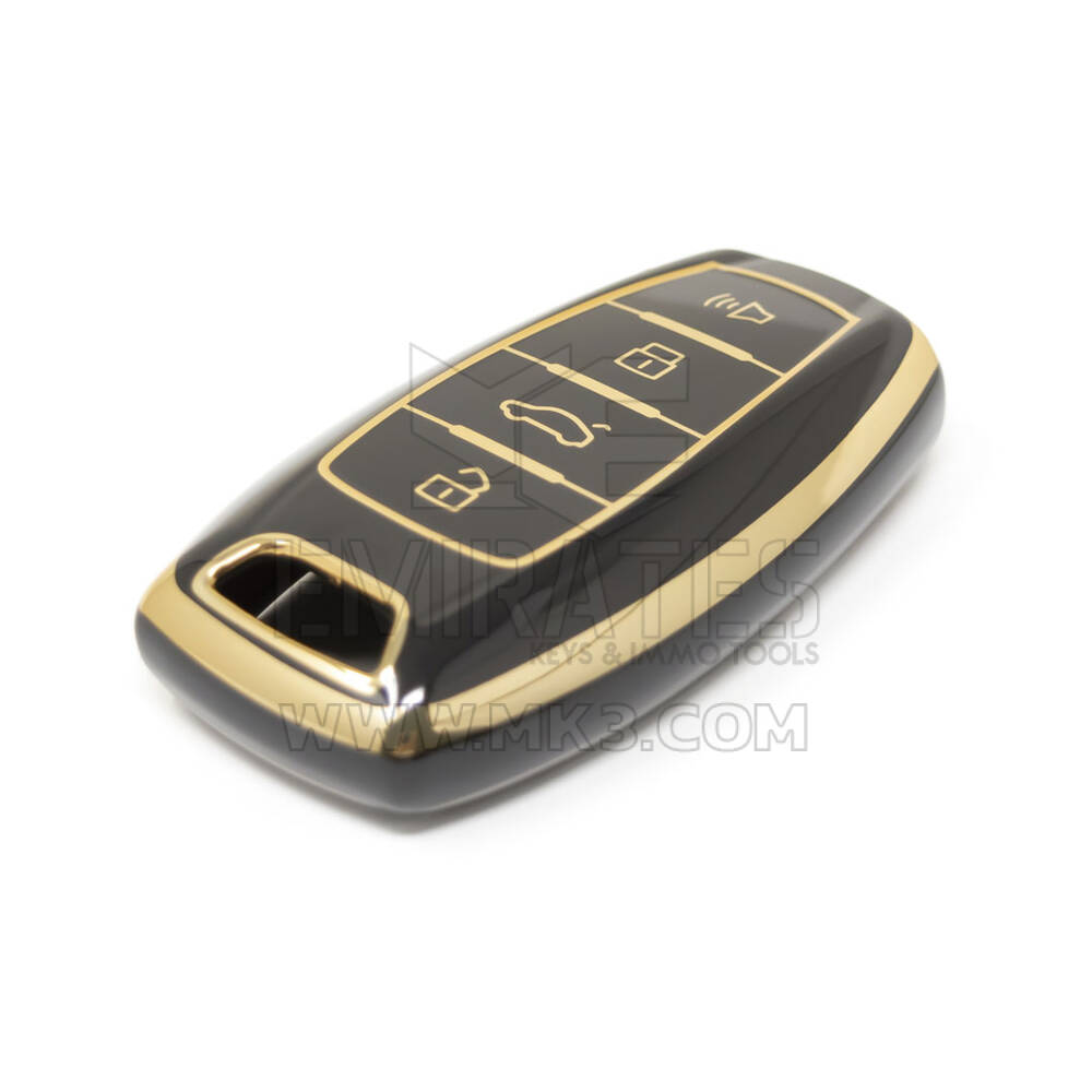 Novo aftermarket nano capa de alta qualidade para chave remota great wall 4 botões cor preta GW-B11J4 | Chaves dos Emirados
