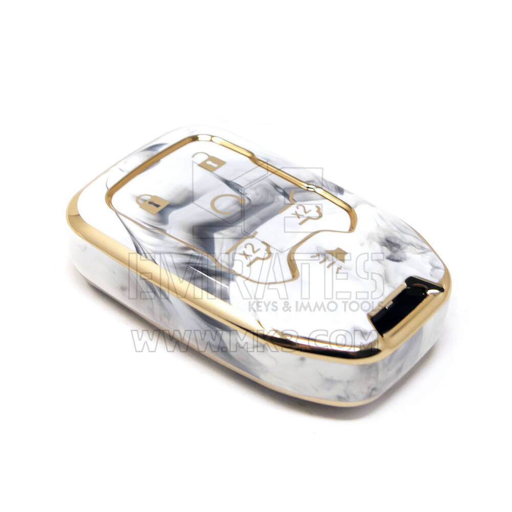 Nueva cubierta de mármol de alta calidad Nano del mercado de accesorios para llave remota GMC 5 + 1 botones Color blanco GMC-A12J6 | Cayos de los Emiratos