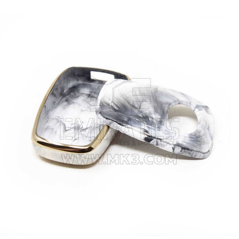 New Aftermarket Nano High Quality Marble Cover For TATA Remote Key 4 Buttons White Color TATA-A12J  | Emirates Keys