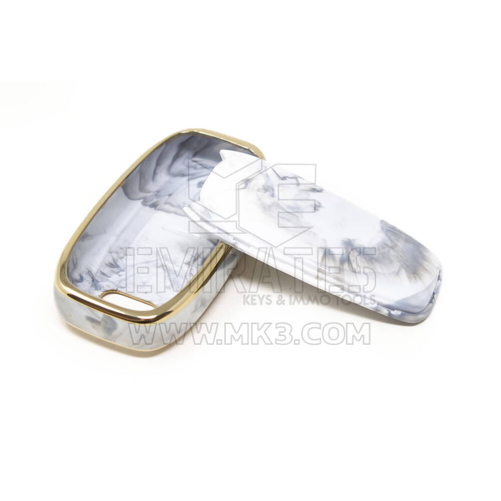 New Aftermarket Nano High Quality Marble Cover For Audi Remote Key 3 Buttons White Color Audi-A12J  | Emirates Keys