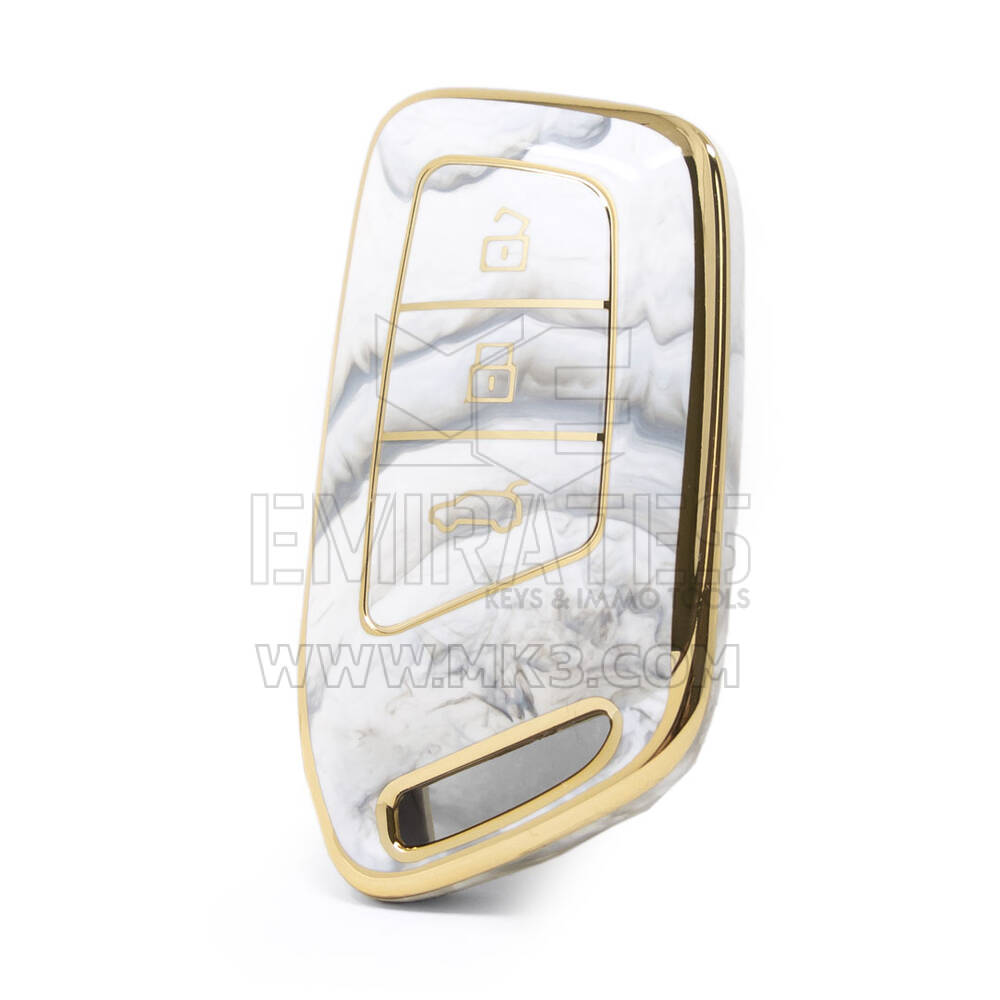 Nano High Quality Marble Cover For Baojun Remote Key 3 Buttons White Color BJ-C12J