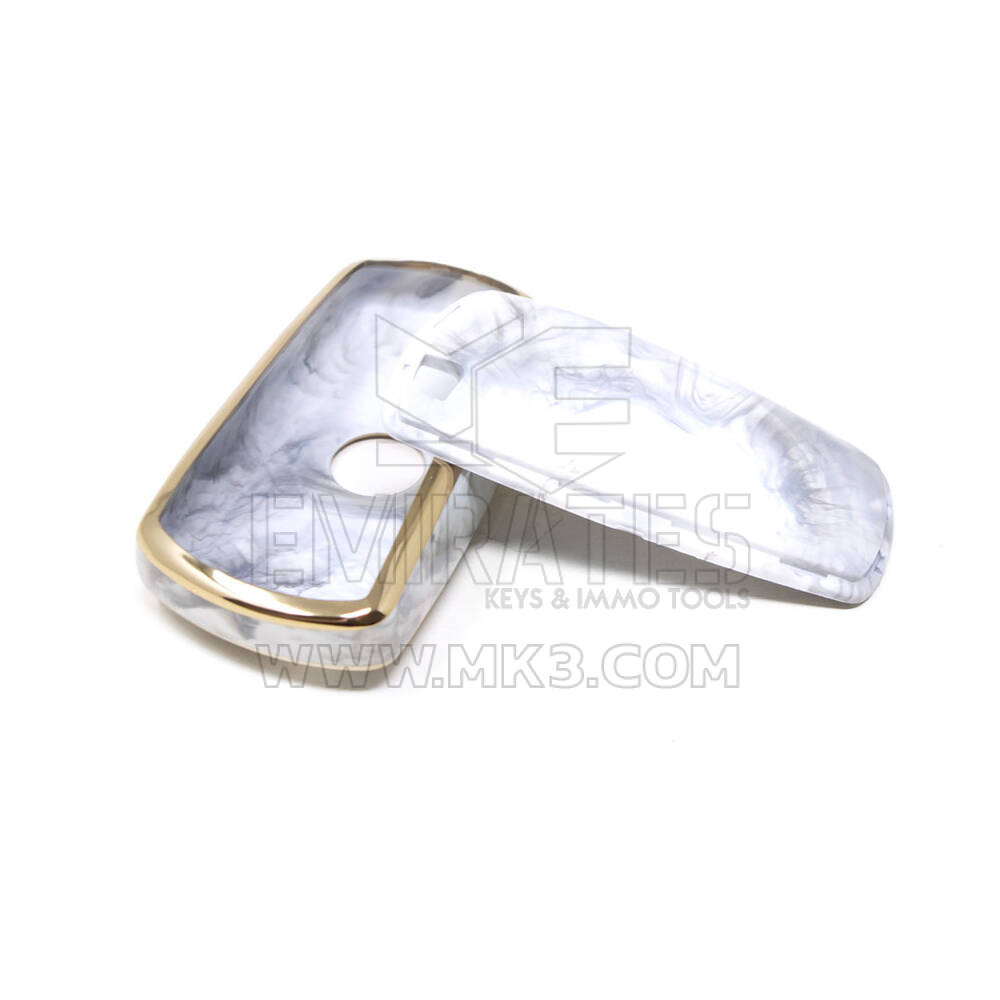 New Aftermarket Nano High Quality Marble Cover For BMW Remote Key 4 Buttons White Color BMW-A12J | Emirates Keys