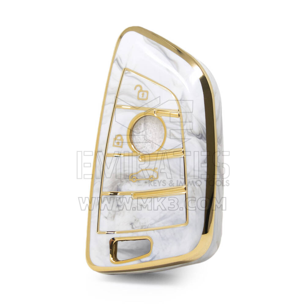 Capa de mármore nano de alta qualidade para chave remota BMW 3 botões cor branca BMW-B12J3