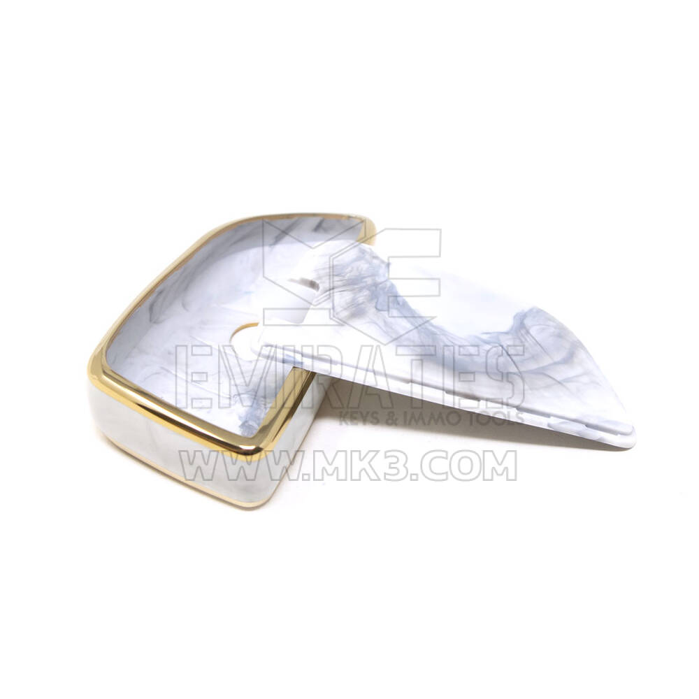 New Aftermarket Nano High Quality Marble Cover For BMW Remote Key 4 Buttons White Color BMW-B12J4 | Emirates Keys