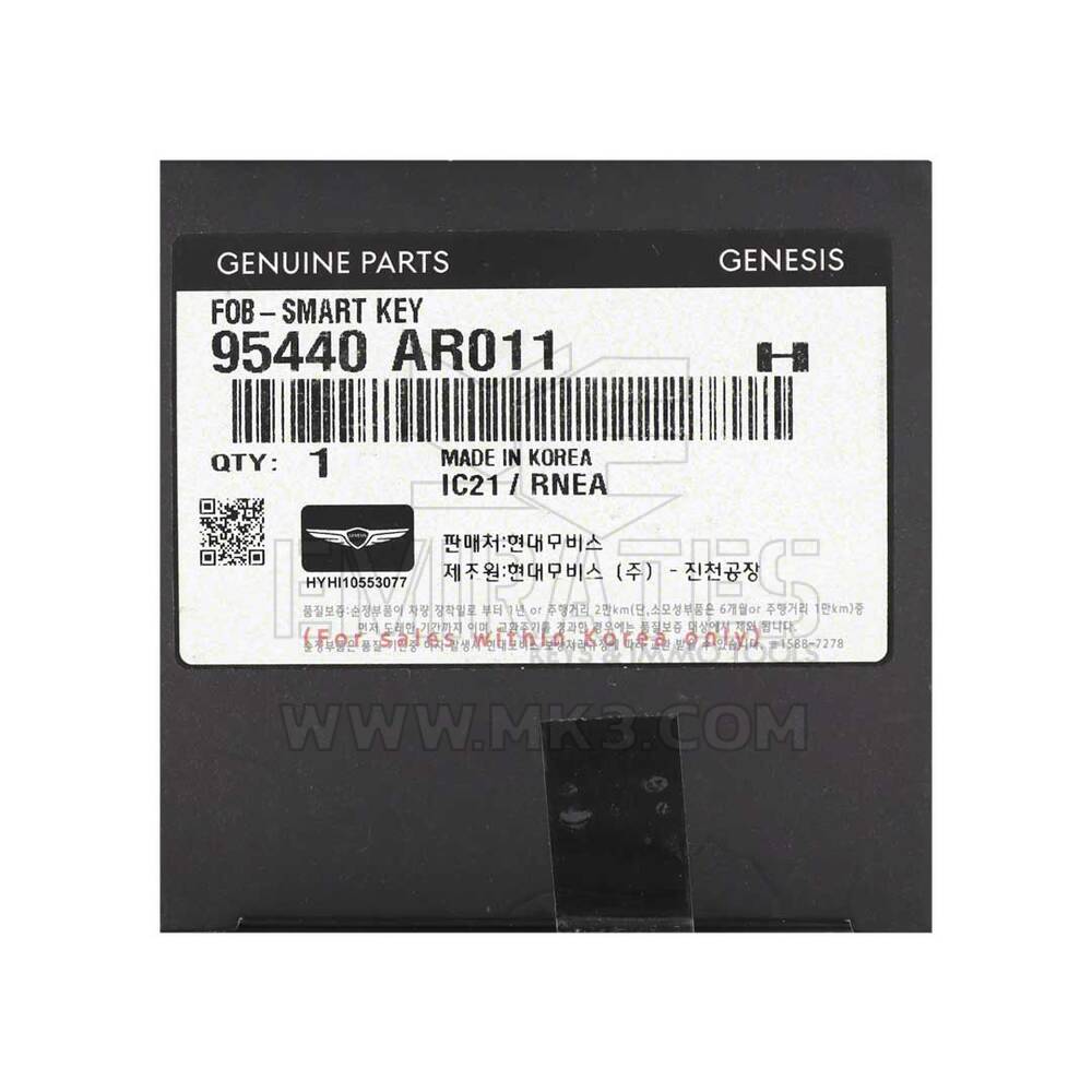 Nuevo Genesis 2022-2024 Llave remota inteligente genuina / OEM 8 botones 433MHz Número de pieza OEM: 95440-AR011 FCC ID: TQ8-FOB-4F35 | Cayos de los Emiratos